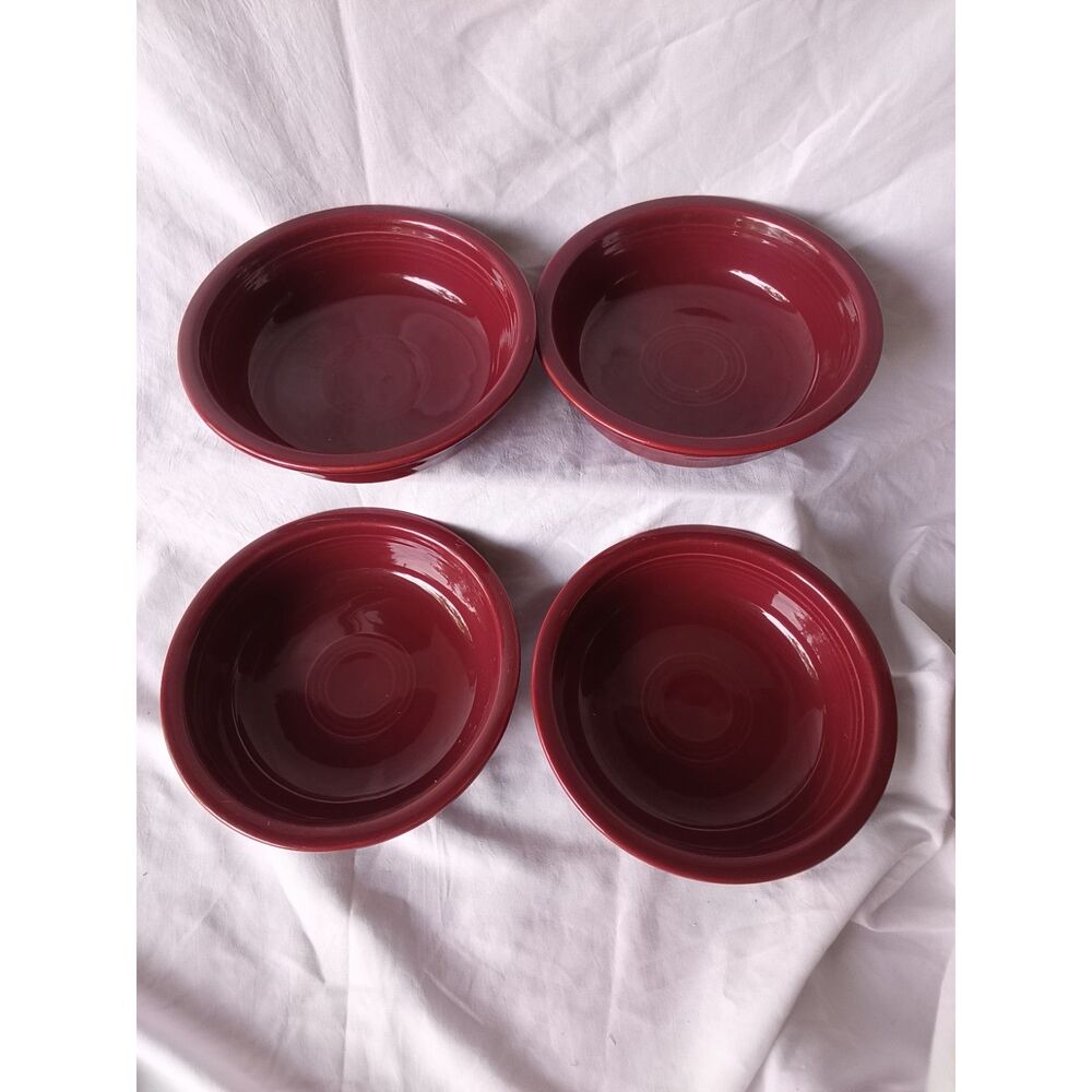 Vintage Cinnabar Fiestaware Soup/Salad/Cereal Bowls Set of 4